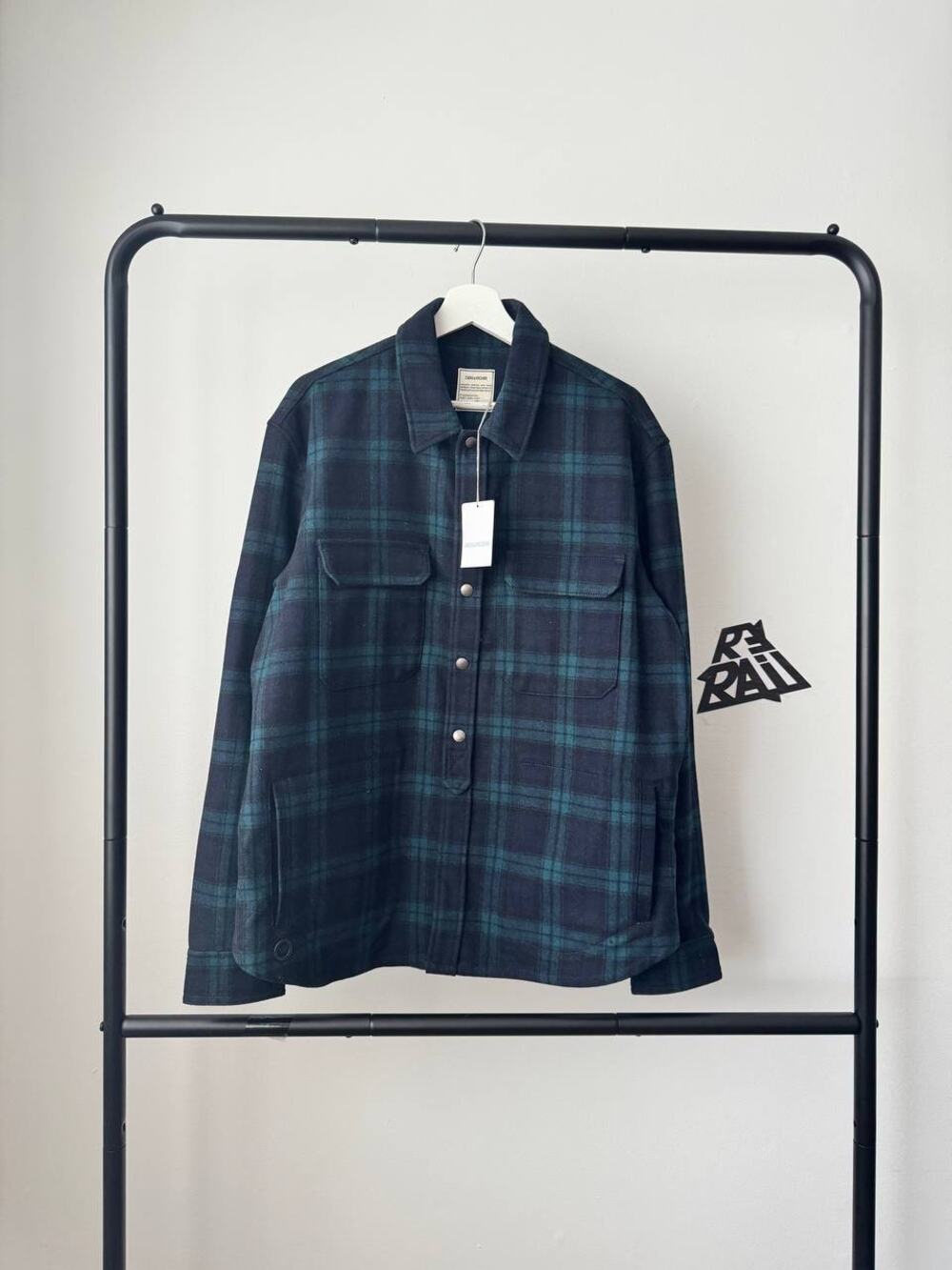 NWT Zadig & Voltaire Tartan Wool Shirt Jacket